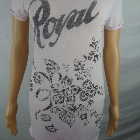We the Free People Royal Floral Tropical Burnout Long Graphic Distressed T Shirt - Picture 1 of 10